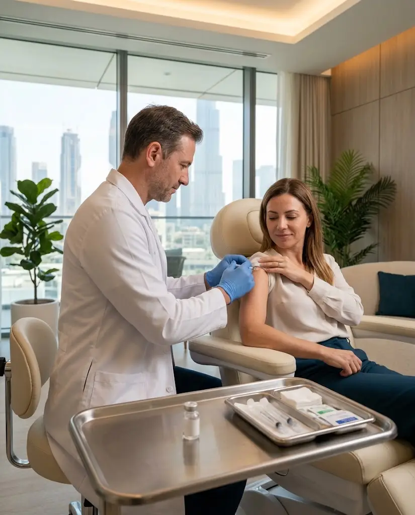 Peptide therapy in Dubai administered by a doctor